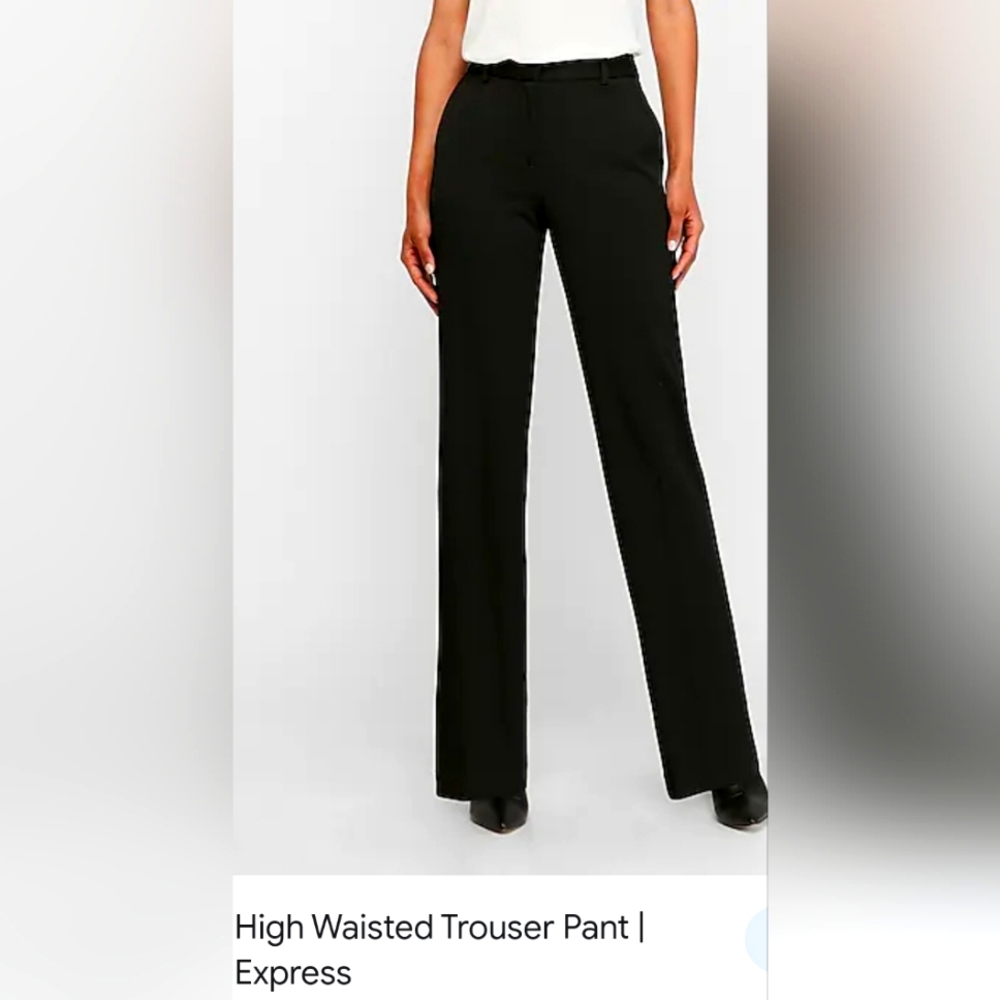 Express ivory high waisted trouser pants. Brand new